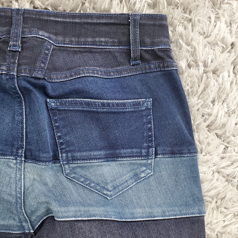 Closed Dark Blue Denim Striped Patched Jeans Size 27 - Picture 7 of 9
